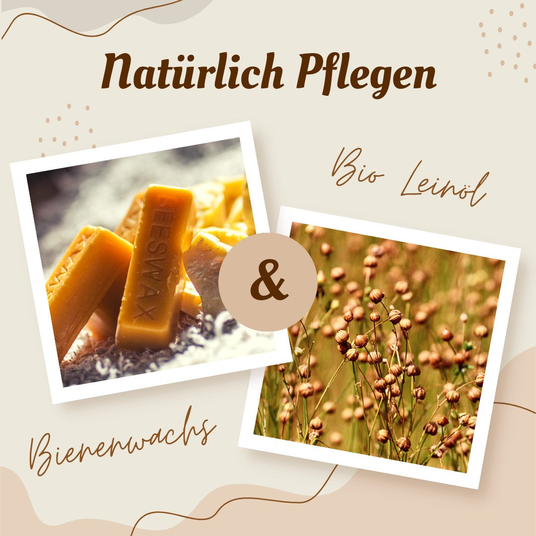 Pflegeset - Holzpflege | die natürliche, lebensmittelechte Pflege für Holz