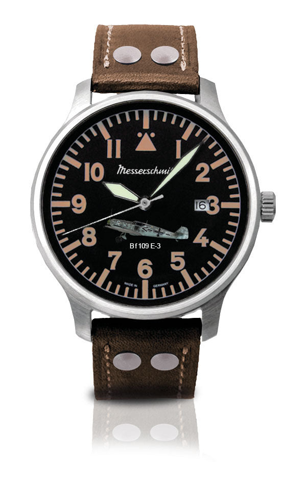 Messerschmitt Fliegeruhr BF109E-3 Quarz Werk