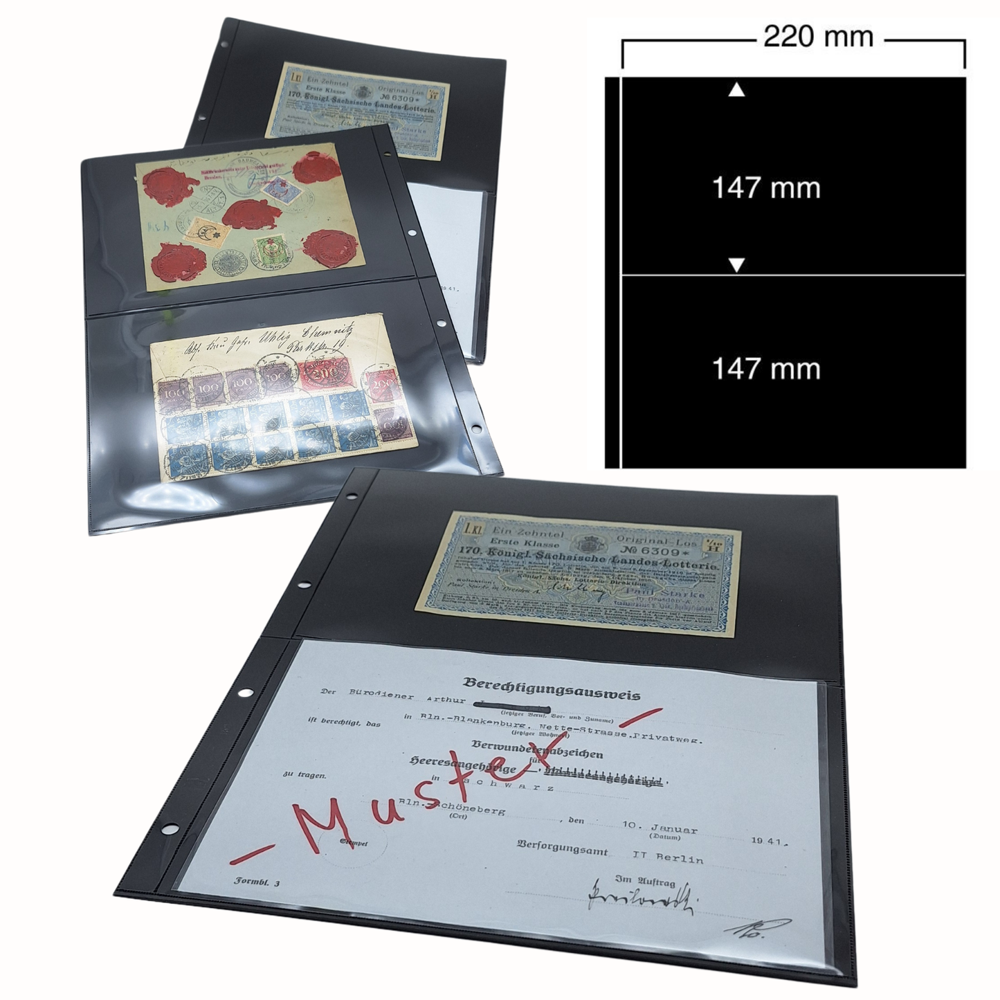 Sparset! Album A4 mit Schuber - Farbe blau - mit 20 Blatt