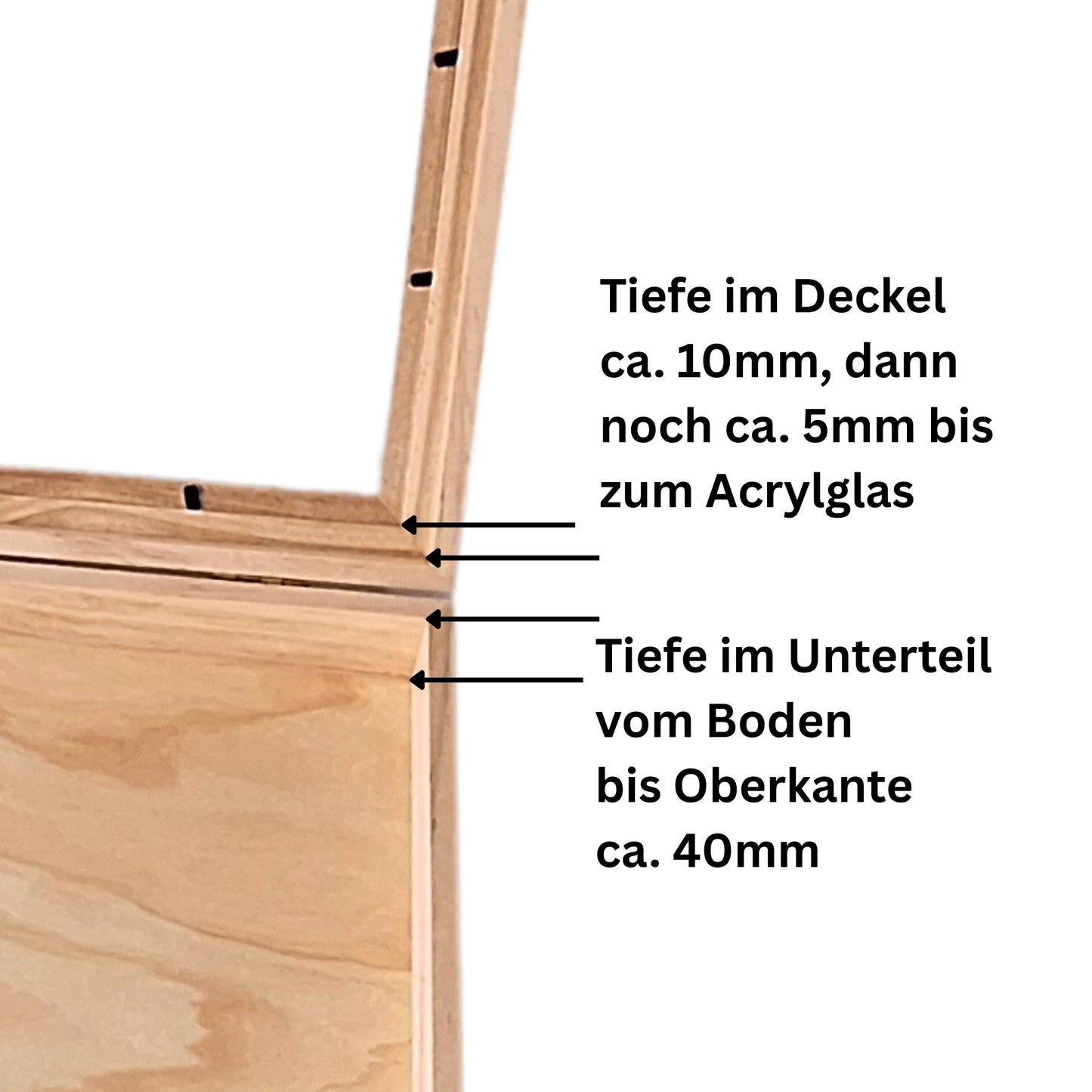 FERTIGE Ordenvitrine, Sammlervitrine, Schaukasten in Echtholz, Kiefer Natur, Oberfläche gewachst, Plexiglasscheibe bereits eingebaut