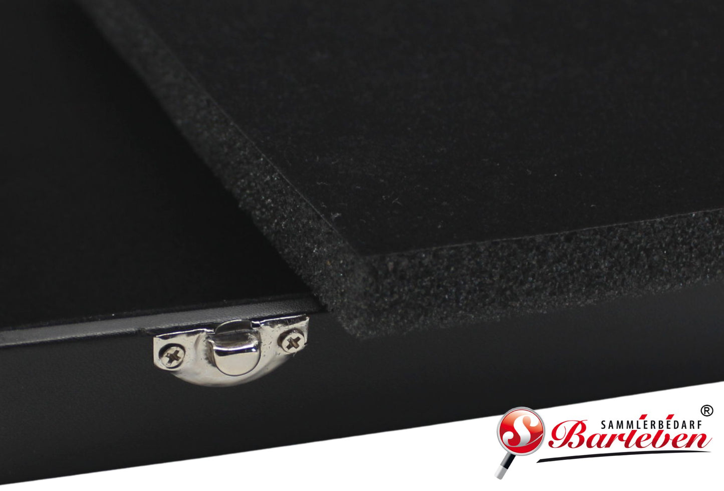 Ordenvitrine, Sammlervitrine schwarz, mit PU-Leder bezogen ca. 350 x 240 x 50mm Art.Nr.300