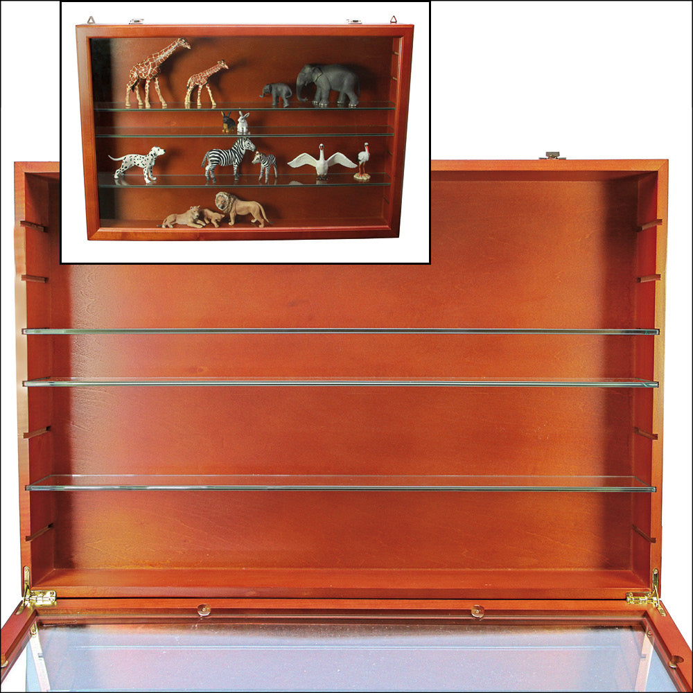 Lieferung auf Anfrage - Wandvitrine Echtholz gross abschliessbar Art.Nr. 211