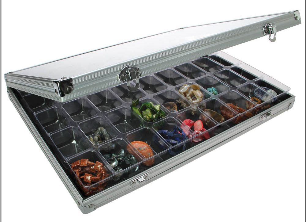 Sammelvitrine Alu gross 45 Fächer Art.Nr. 5877