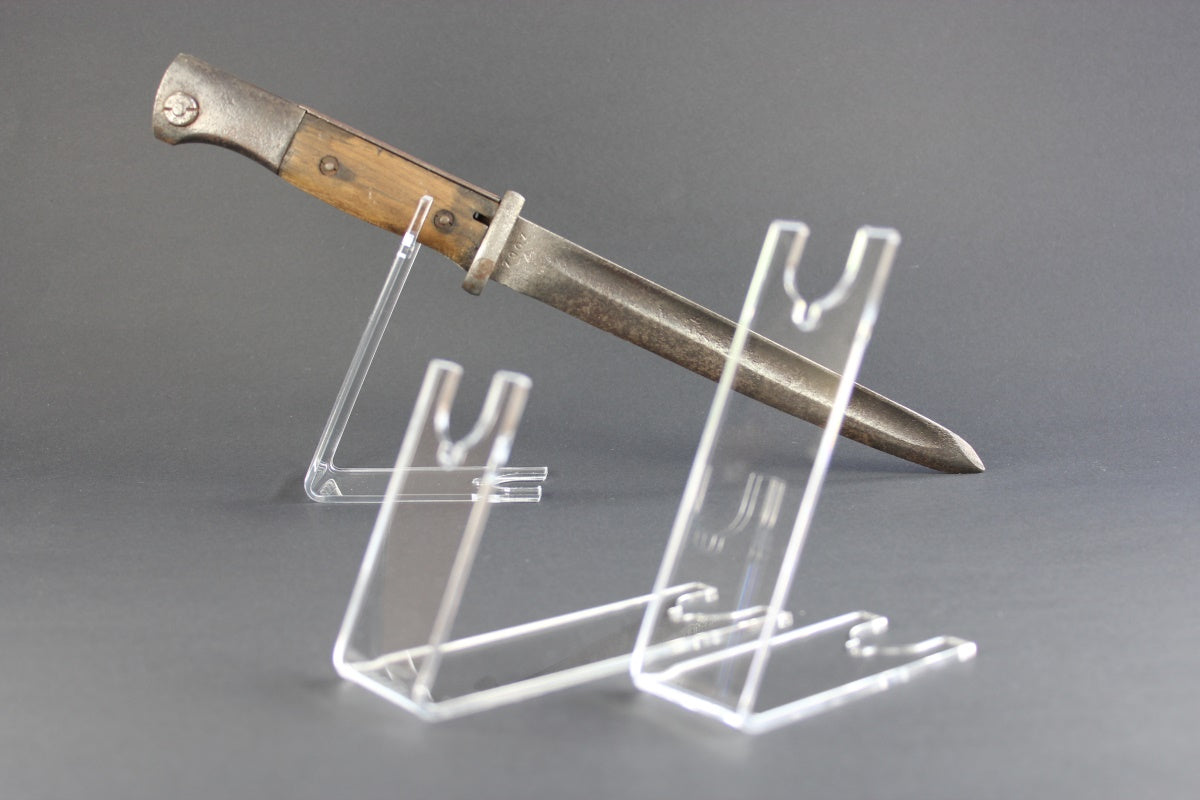 Werksverkauf – 10 Stück Dolchständer Blankwaffenständer Messer Kurzwaffen +++ mit schmaler Aufnahme! +++ Art.Nr. 651