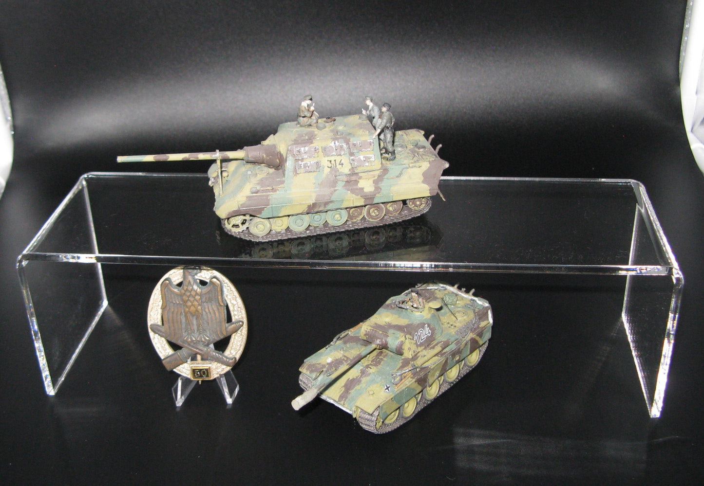 Sparset! Dekobrücke Acryl ca. 29 x 8 x 8cm mit 8 Stück Mini Dekoständern Art.Nr. 31