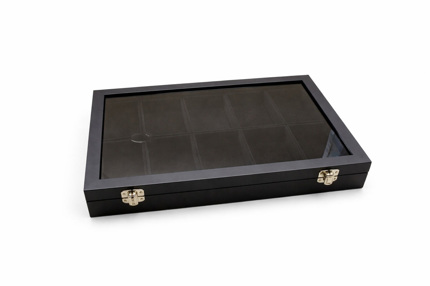 Ordenvitrine, Sammlervitrine schwarz, mit 10 Fächern Art.Nr.362