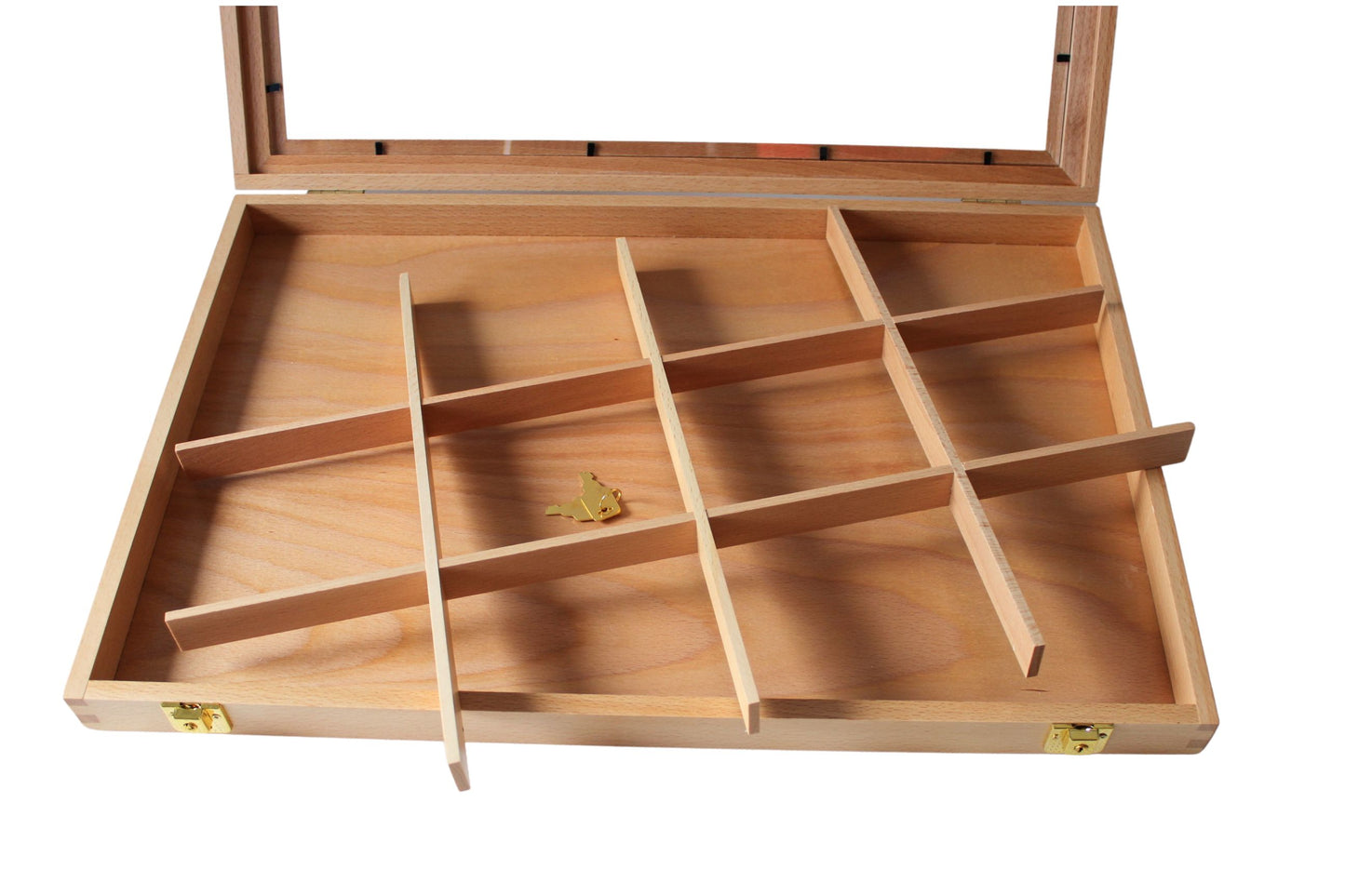 NEU IM SHOP! SONDERPREIS  - Ordenvitrine aus Echtholz Buche – abschließbar, entnehmbarer Facheinsatz