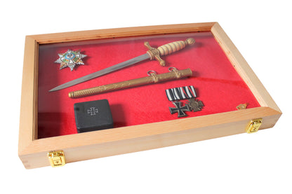 NEU IM SHOP! SONDERPREIS  - Ordenvitrine aus Echtholz Buche – abschließbar, entnehmbarer Facheinsatz