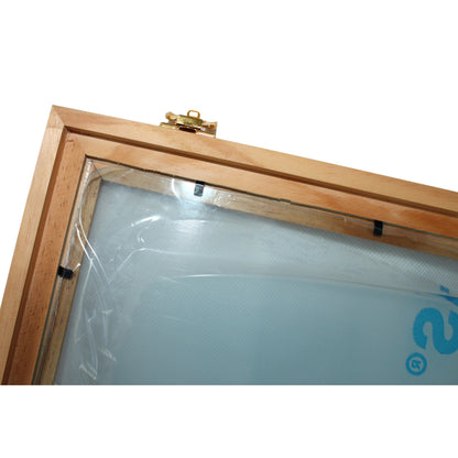 FERTIGE Ordenvitrine, Sammlervitrine, Schaukasten in Echtholz, Kiefer Natur,  Oberfläche gewachst, Plexiglasscheibe bereits eingebaut