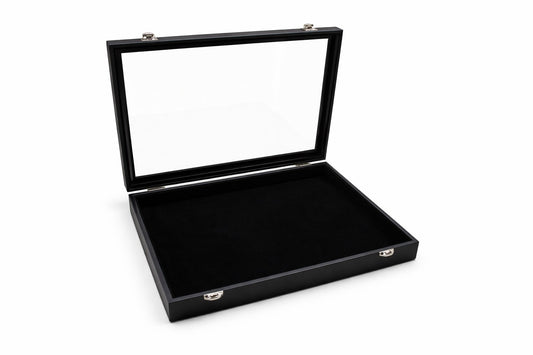 Ordenvitrine, Sammlervitrine schwarz, leer, ohne Inhalt Art.Nr.360